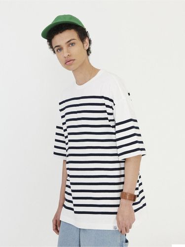 Stripe T-shirt_Navy - HIS HAZZYS - Modalova