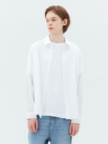 Slub Semi Oversized Shirt - MIND BRIDGE MEN - Modalova