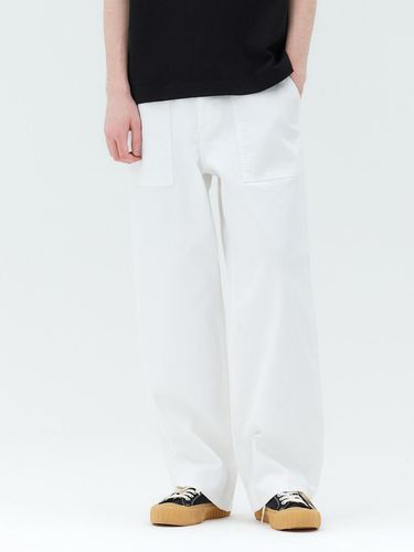 Fatigue White Denim Pants - MIND BRIDGE MEN - Modalova