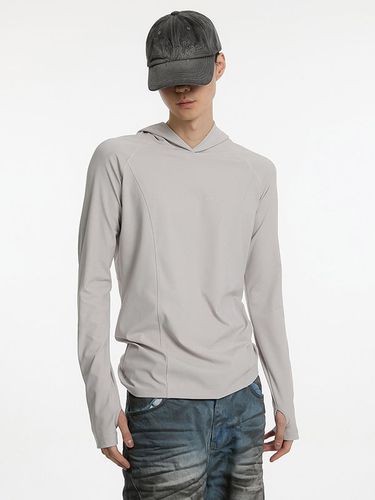 Hooded Long Sleeve Top_Sand Grey - ANOTHERYOUTH - Modalova