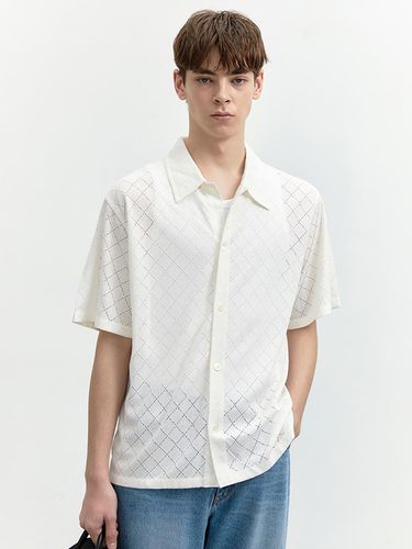 Unisex Crochet Shirt_Off White - Dunst for MEN - Modalova