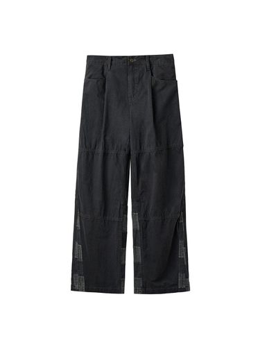 Section Line Multi-Patchwork Washed Pant - AREUBAN - Modalova