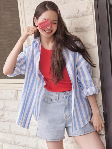 Seersucker Stripe Shirt (2 Color) - Your name Here - Modalova