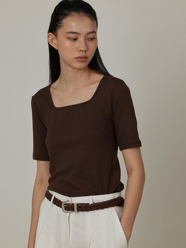 Ribbed Slim Span Square T-shirt - Q’SRB - Modalova