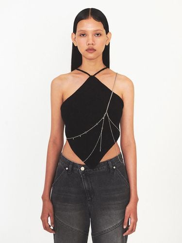 Back Strap Diamond Knit Top_Black - DIAGONAL - Modalova