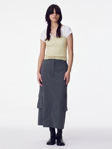 Cargo Shirring Skirt_Charcoal - MAISONMARAIS - Modalova