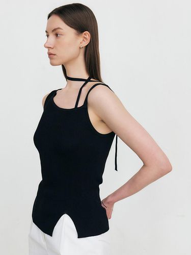 Sleeveless Strap Knit Top _ Black - ARTID - Modalova