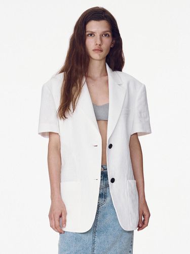 Half Sleeve Single Jacket_White - MAISONMARAIS - Modalova