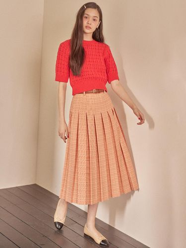 Pleats Check Skirt - Your name Here - Modalova