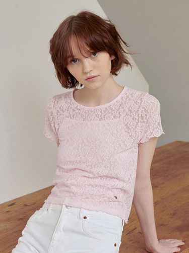 Flower Lace Top Set_Pink - EYEYE - Modalova