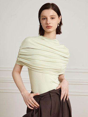 Half Neck Shawl Top - yyiam - Modalova