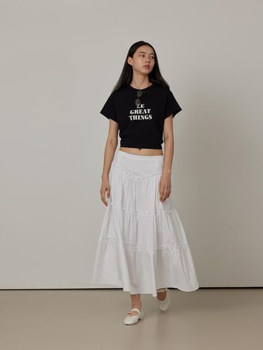 Cotton Cancan Tiered Long Skirt - Q’SRB - Modalova