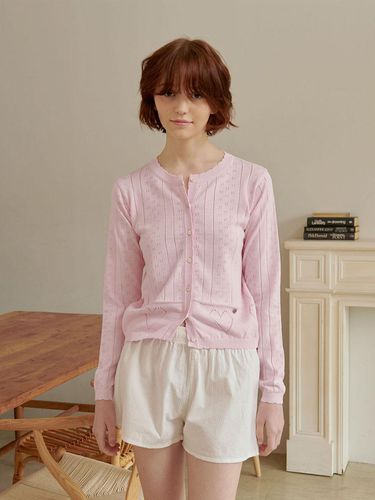 Love Knit Cardigan_Pink - EYEYE - Modalova