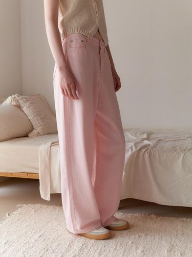 Summer Cotton Wide Pants_Pink - Authenti - Modalova