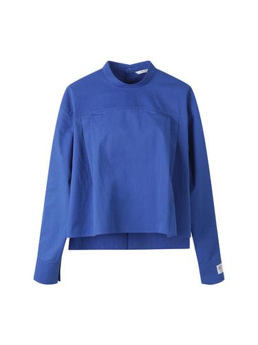 Front Pleated Stand Collar Blouse - RE;CODE - Modalova