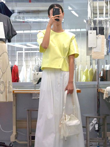 Slit Shoulder Top _ Yellow - RE;CODE - Modalova