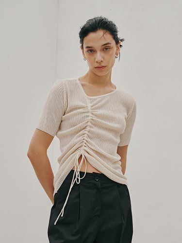 Unbalanced String Ribbed Pullover - ODER - Modalova