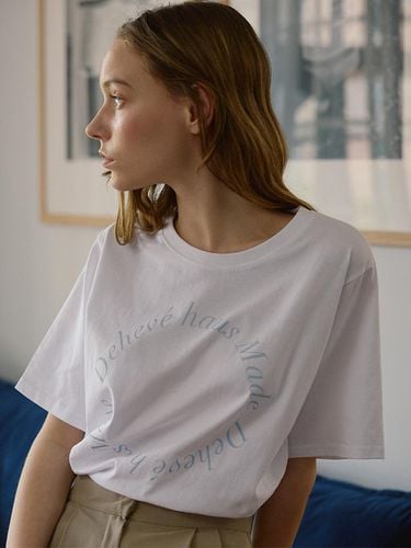 Italic Logo T-shirt [White] - DEHEVE - Modalova