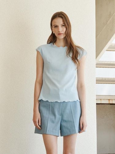 Essential Pleated T-shirt - Blue - MEZARR DE VON - Modalova