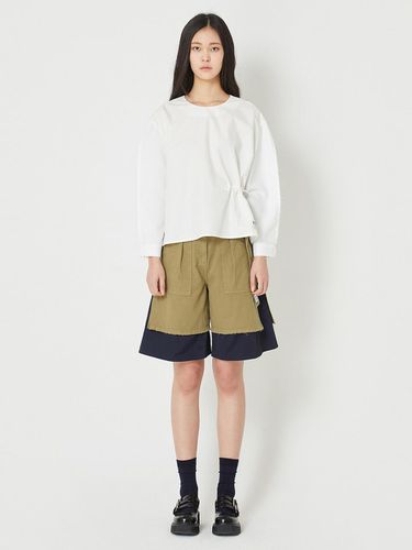 Raw Cutting Layered Denim Shorts_ - RE;CODE - Modalova