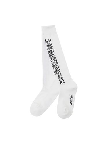 Slogan Logo Socks_White - RE;CODE - Modalova