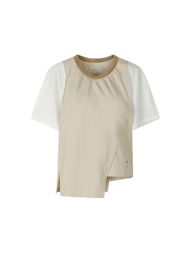 Seersucker Half Sleeve Top _ Brown - RE;CODE - Modalova