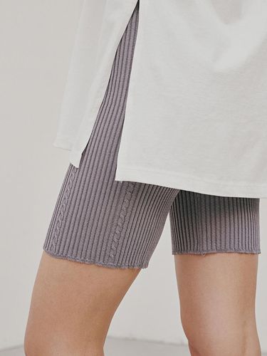 Half Cable Knit Shorts (Gray) - ODER - Modalova