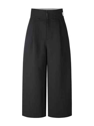 Wide Leg Wool Trouser _ Black - RE;CODE - Modalova