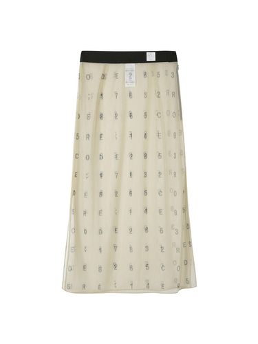 Printed Tulle Skirt _ Brown - RE;CODE - Modalova