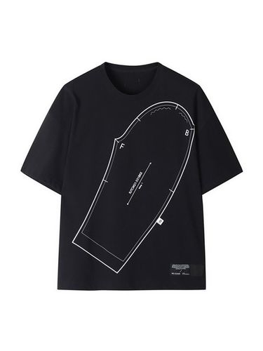 Lining print T-shirt - Black - RE;CODE - Modalova