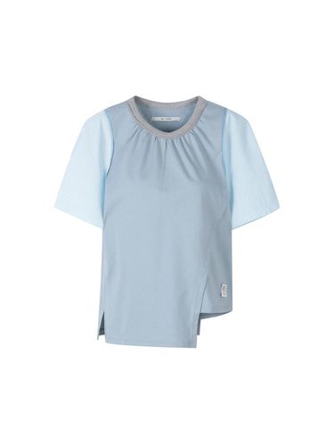 Seersucker Half Sleeve Top _ Blue - RE;CODE - Modalova