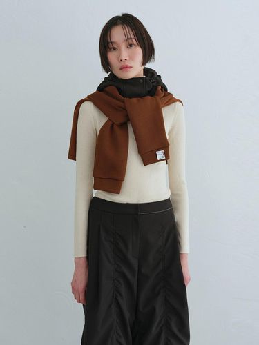 Hoodie Mixed Bolero Cardigan_Brown - RE;CODE - Modalova