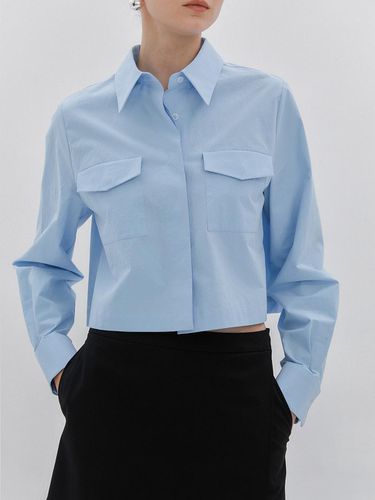 Cropped Shirt - Sky Blue - MIMEME - Modalova