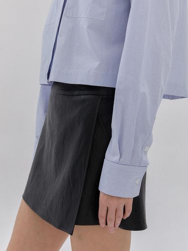 Vegan Leather Mini Skort - Black - MIMEME - Modalova