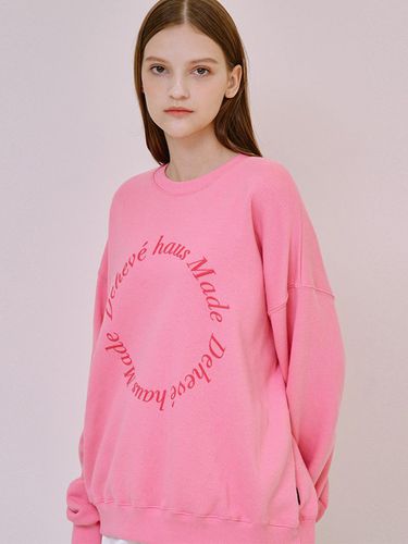 Italic Sweatshirt [Pink] - DEHEVE - Modalova