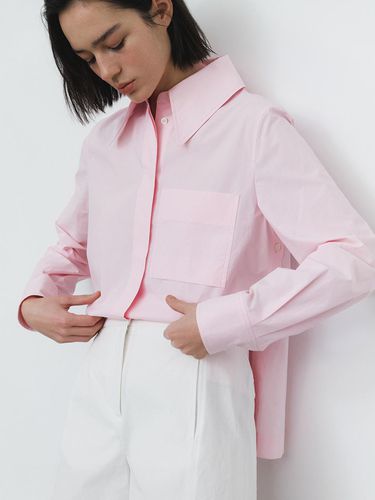 Side Slit Cotton Shirt - Pink - MIMEME - Modalova