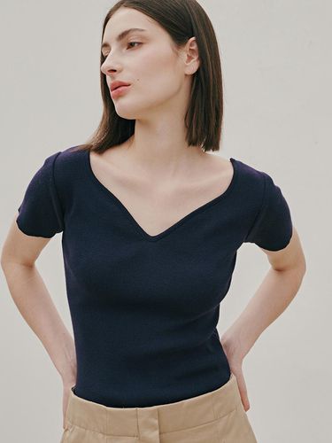 Two Way Tulip Neck Pullover (Navy) - ODER - Modalova