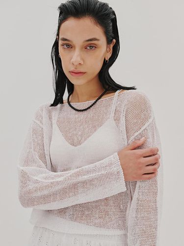 Crop Linen Long Sleeve Pullover () - ODER - Modalova