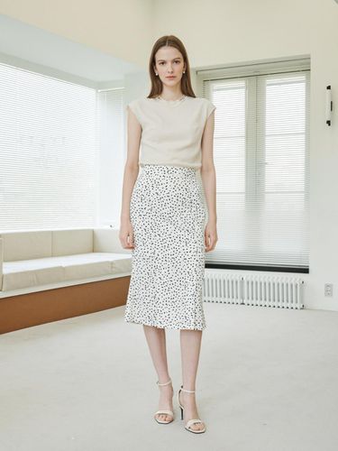 Mermaid Dot Midi Skirt - White - MEZARR DE VON - Modalova