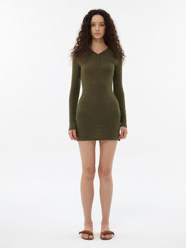 Slim Line Dress - Khaki - jijivisha - Modalova