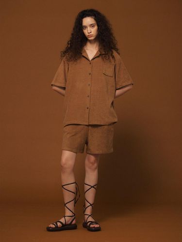 Terry Bermuda Shorts - Brown - jijivisha - Modalova