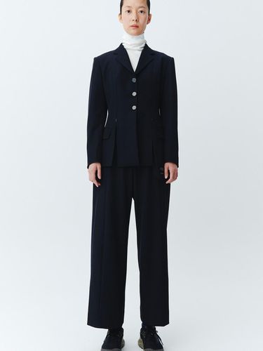 Straight High Waist Pants _ Navy - RE;CODE - Modalova