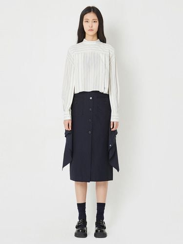 Tied-up Midi Skirt _ Navy - RE;CODE - Modalova