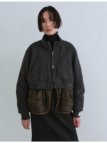 Down Mixed Bomber Jumper - BLACK - RE;CODE - Modalova