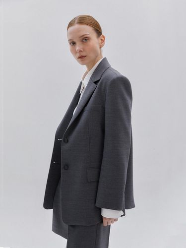 Classic Tailored Jacket - Charcoal - MIMEME - Modalova