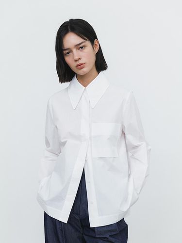 Side Slit Cotton Shirt - White - MIMEME - Modalova