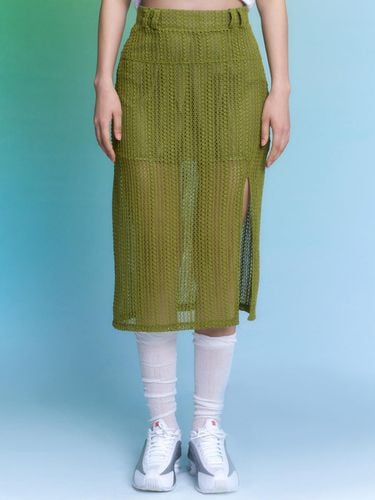 Layered Knit Skirt Green - ILLIGO - Modalova