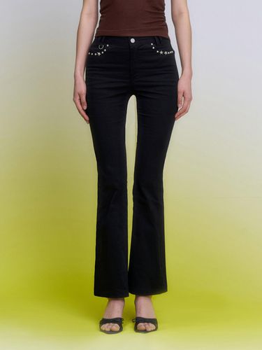 Western Studded Bootcut Pants Black - ILLIGO - Modalova