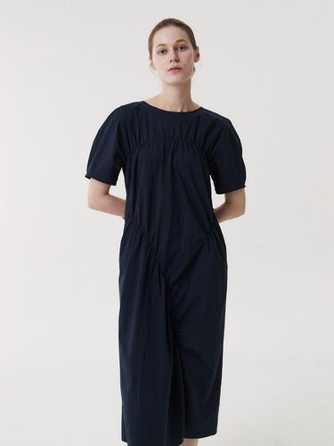 Shirring Long Dress_Navy - EAAH - Modalova