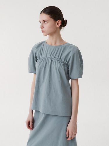 Shirring Blouse_Grey Blue - EAAH - Modalova